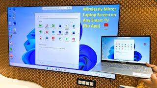 How to Connect amp Mirror Laptop Screen on Any Smart TV Wirelessly No App [upl. by Jenni279]