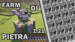 FARM DI PIETRA SUPEREFFICIENTE PER MINECRAFT 121  MINECRAFT JAVA [upl. by Lletnuahs430]