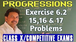 PROGRESSIONS1516 amp 17 PROBLEMS CLASS X [upl. by Eeniffar]