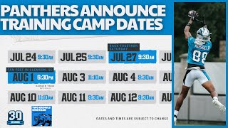 Panthers Training Camp Schedule 2024  Fan Fest  Back Together  Clemson amp More carolinapanthers [upl. by Hitoshi360]