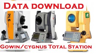 Gowin Total Station Data Transfer  Topcon  Cygnus Total Station [upl. by Shepherd440]