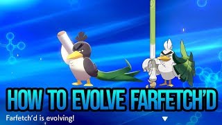 HOW TO EVOLVE FARFETCHD TO SIRFETCHD  Pokemon Sword and Shield [upl. by Adali146]