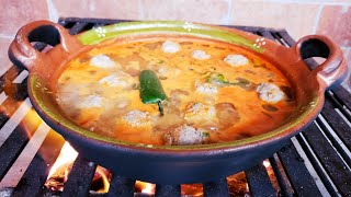 ALBÓNDIGAS DE RES EN LUMBRE DE LEÑADELICIOSAS😋😍LA RECETA DE MAMÁ😚 [upl. by Clava]