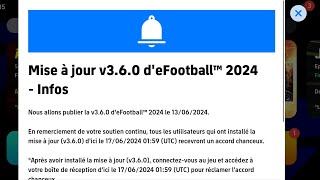 mise à jour d efootball 2024 v360 [upl. by Ennayr]