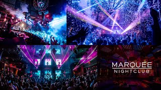 Marquee Nightclub inside The Cosmopolitan Hotel Las Vegas Dec 2023 [upl. by Qerat996]