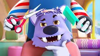 Big Bad Wolfs First Haircut  Hairstyle  Good Habits  BabyBus  Kids Songs and Cartoons [upl. by Nivahb]