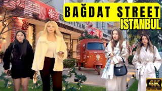 🇹🇷Istanbul Bağdat Street in Christmas Bağdad Caddesi Turkey 4K [upl. by Nelly]