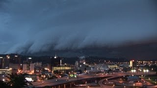 MONSTER Severe thunderstorms in HD Grounddragging shelf clouds  Charleston WV [upl. by Enecnarf]