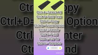 CtrlA to Ctrl Z short cut keys 🔑computer [upl. by Eedrahs244]