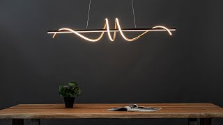 LED hanglamp krul zwart met goud  Straluma 02030040 [upl. by Gusba102]