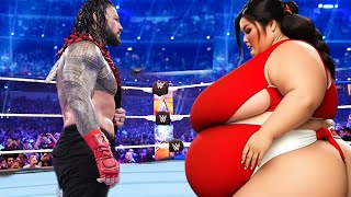 WWE 2K24  Roman Reigns Vs Sumo  Intergender Match  WWE2K [upl. by Felten916]