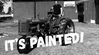 Farmall C restoration is done But what color did we paint it [upl. by Ayhay]