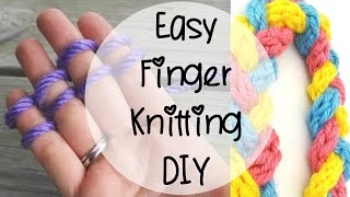 Learn How To Finger Knit Easy And Beginner Friendly [upl. by Sucramej]