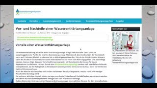 Vor und Nachteile Wasserenthärtungsanlage [upl. by Richella]