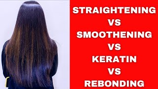 Difference Between Hair StraighteningSmootheningKeratin Rebonding  Hair Care Tips  Kapils Salon [upl. by Ilac775]