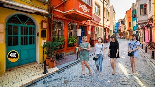 4K Walking in Istanbuls colorful Balat district [upl. by Froemming]