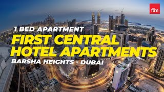 Spacious 1 Bed Apartment in First Central Hotel Apartments Barsha Heights  Dubai [upl. by Erodroeht]