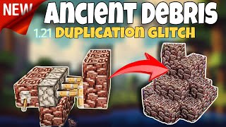 Minecraft 121  ANCIENT DEBRIS DUPLICATION new GLITCH [upl. by Ahsat575]