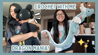 Crochet Dragons With Me 🐉 Making Toothless amp Other Adorable Dragons Crochet Vlog  Dragon Challenge [upl. by Qifar588]