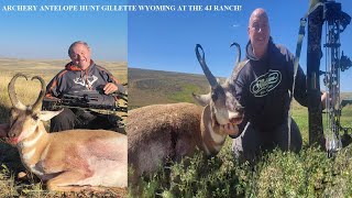 ARCHERY PRONGHORN ANTELOPE HUNT WYOMING BOW amp ARROW PERFECT SHOT ON FATHER SON HUNT AT THE 4J RANCH [upl. by Bogie]