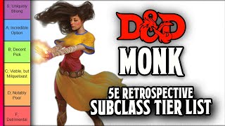 Monk Subclass Tier List  DampD 5e Retrospective [upl. by Bianca318]