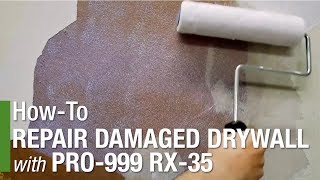 Repairing Damaged Drywall with PRO999 Rx35  ROMAN Products [upl. by Eerahc302]