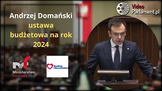 Andrzej Domański  ustawa budżetowa na rok 2024 [upl. by Olraced]