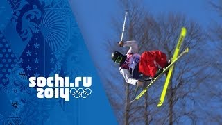 Magnificent Ski Slopestyle Technique As Joss Christensen Wins Gold  Sochi 2014 Winter Olympics [upl. by Solracnauj]