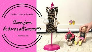 Come fare la borsa secchiello alluncinetto  Barbie DIY [upl. by Myrna]