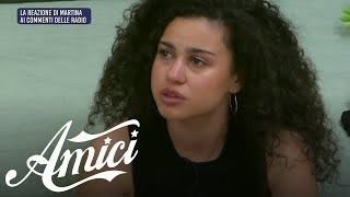 Amici 23  La reazione di Martina ai commenti delle radio [upl. by Bernadene]