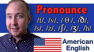 Fricatives f v θ ð s z ʃ ʒ h  44 Sounds of American English [upl. by Meeki97]