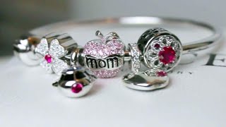 Gnoce Charm Bangle Bracelet Review I Fits Pandora Bracelet [upl. by Ailemac613]