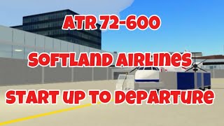 Softland Airlines ATR 72600 start up to departure [upl. by Engdahl523]