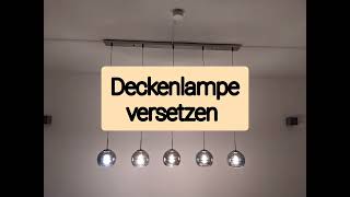 Deckenlampe versetzen Lampenanschluss verlegen Stromanschluss Lampe verlängern Baldachin Lampe [upl. by Anrapa297]