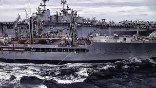 Double Underway Replenishment • US Navy [upl. by Latihs151]