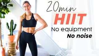 20 MIN HOME HIIT WORKOUT  No equipment no noise no impact [upl. by Mihe]