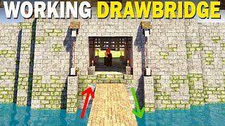 Working drawbridge tutorial Minecraft Java 116 117 118 119 [upl. by Michaeline]