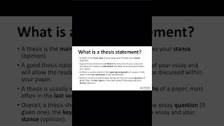 How to write a thesis statement [upl. by Hera]