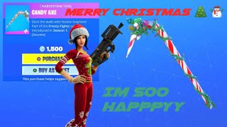 Buying the CANDY AXE and JOLLY JAMMER in Fortnite 💯💯🔥❤️ [upl. by Namruht]