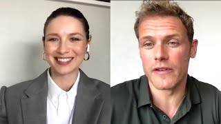 Outlander Caitríona Balfe on Sam Heughan Meeting Her SON [upl. by Arvell776]