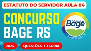 Estatuto dos Servidores Bagé RS Aula 04 2024 [upl. by Ytisahc]