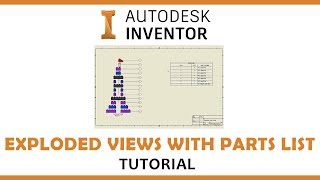 Autodesk Inventor Tutorial  Exploded View With Parts List [upl. by Haeel]