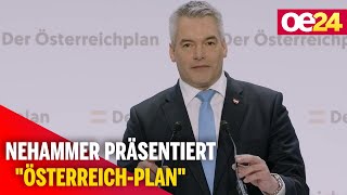 Bundeskanzler Nehammer präsentiert quotÖsterreichPlanquot [upl. by Leirej]