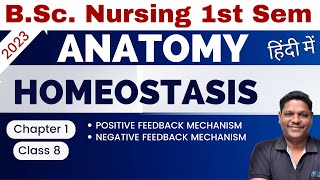 CLASS 8  HOMEOSTASIS  POSITIVE AND NEGATIVE FEEDBACK MECHANISM  BSc Nursing 1st Sem [upl. by Draner443]