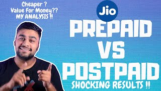 Jio Prepaid Vs Postpaid Sasta Konsa Hai  Acchi Value For Money Konsa hai  Hindi [upl. by Gerianna]