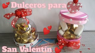 2 ideas de Dulceros para San Valentín 💕reciclando una botella de plastico♻️regalos de ultimo minuto [upl. by Eelrefinnej108]