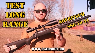 SNIPER NOVRITSCH SSG10 A1 TEST LONG RANGE www2airsoftro [upl. by Acinet291]