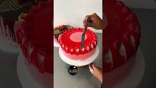 tutorial para decorar torta con jalea y chocolate [upl. by Nennek]