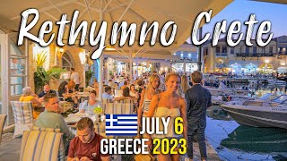 Rethymno Crete WALKING TOUR 4K Kreta Greece 2023 [upl. by Bevers]