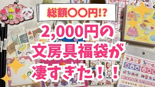 【福袋2024】文房具店で購入した2000円福袋が超お得だった♡可愛い文房具盛りだくさん♡声あり [upl. by Senilec]